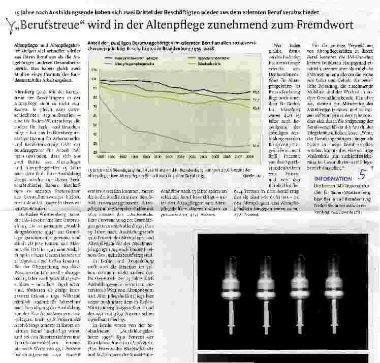 Vorschauseite 1: „Berufstreue wird in der Altenpflege zunehmend zum Fremdwort