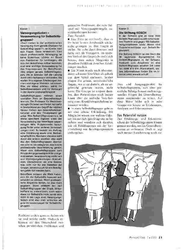 Vorschauseite 2: Selbsthilfegruppen - Bewegung der Vergessenen?