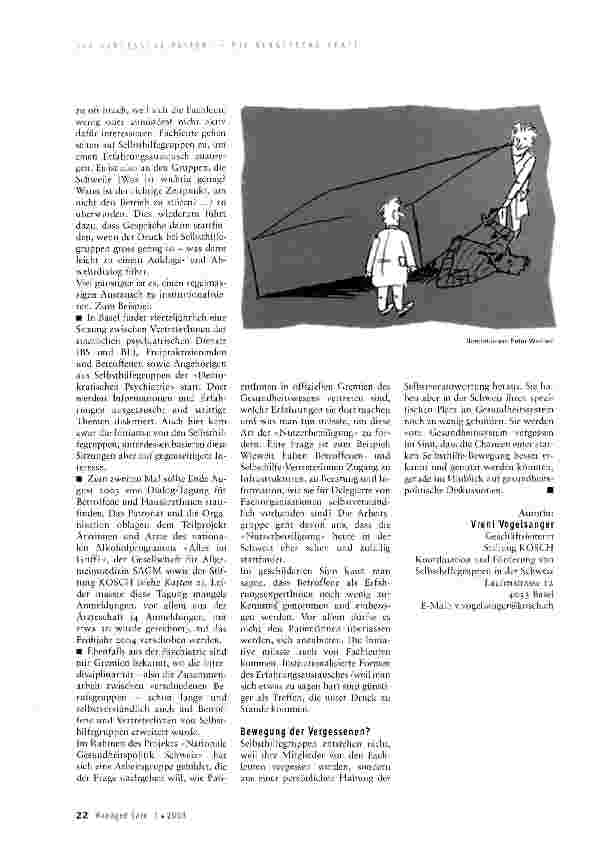Vorschauseite 3: Selbsthilfegruppen - Bewegung der Vergessenen?