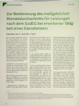 Vorschauseite 1: Zur Bestimmung des maßgeblichen Monatsdurchschnitts für Leistungen nach dem SodEG bei erweiterter Tätigkeit eines Dienstleisters.