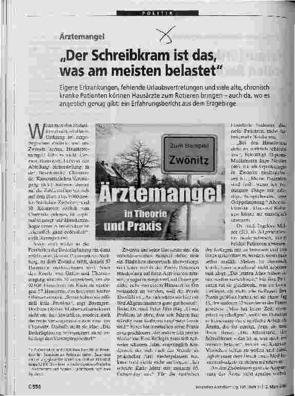 Vorschauseite 1: Der Schreibkram ist das, was am meisten belastet