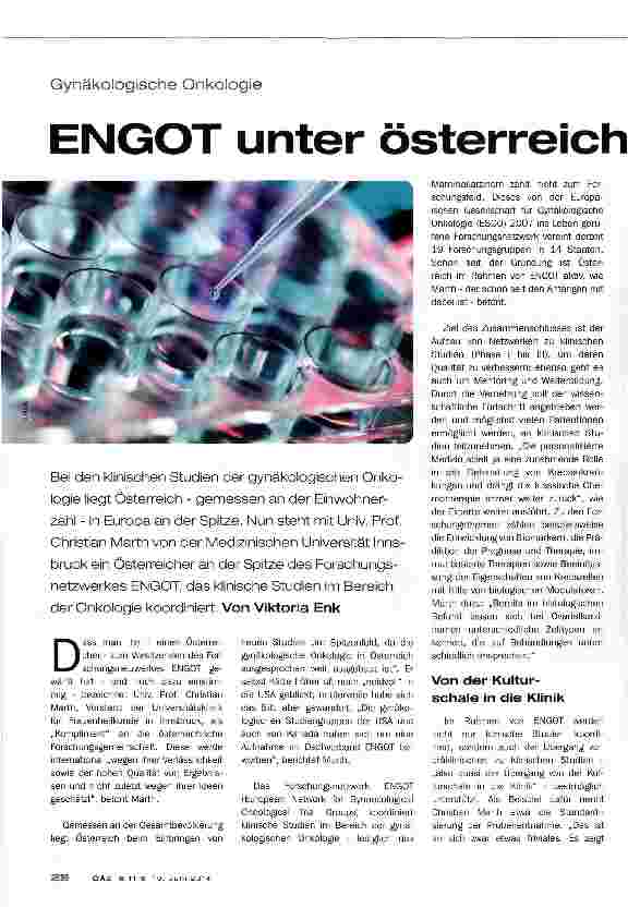Vorschauseite 1: ENGOT unter Österreichischer Leitung