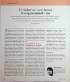 Vorschauseite 1: IT-Sicherheit stellt hohes Managementrisiko dar.