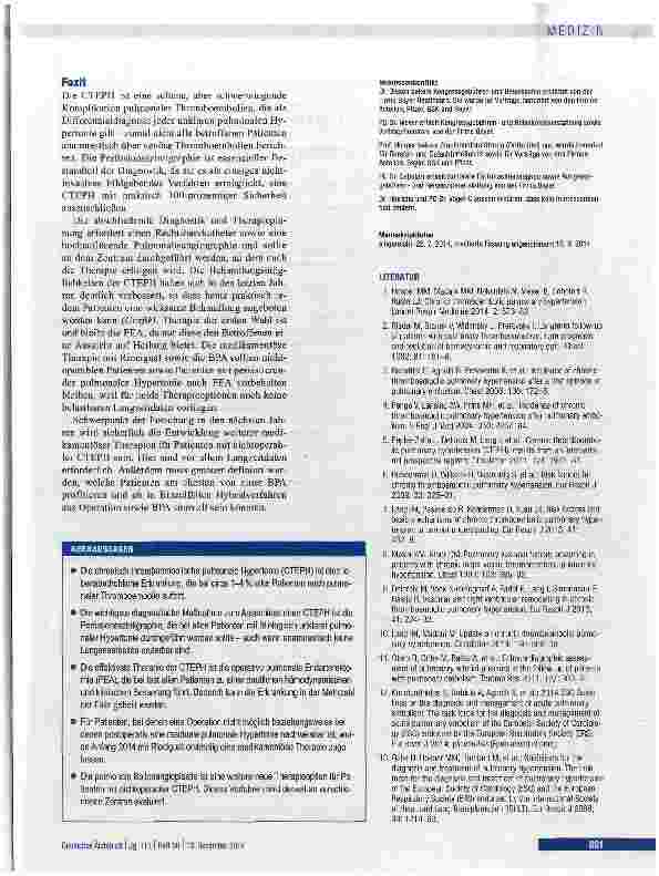 Vorschauseite 6: Chronisch thromboembolische pulmonale Hypertonie
