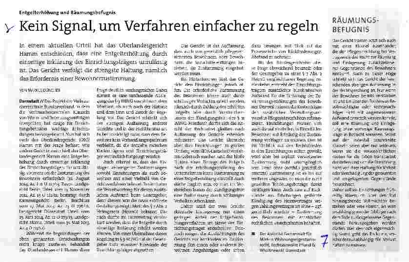 Vorschauseite 1: Kein Signal, um Verfahren einfacher zu regeln