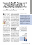 Vorschauseite 1: Strukturiertes OP-Management - wirtschaftlich notwendig in ambulanten Operationszentren