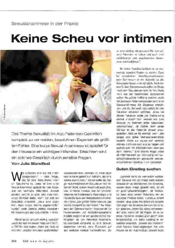 Vorschauseite 1: Keine Scheu vor intimen Fragen