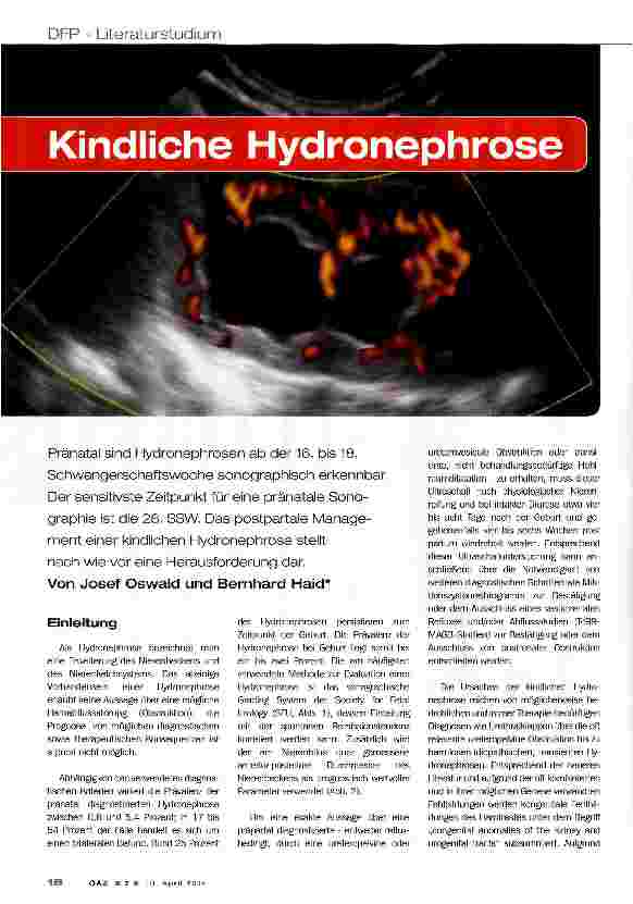 Vorschauseite 1: Kindliche Hydronephrose