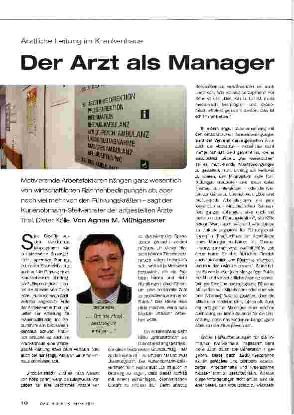 Vorschauseite 1: Ärztliche Leitung im KrankenhausDer Arzt als Manager