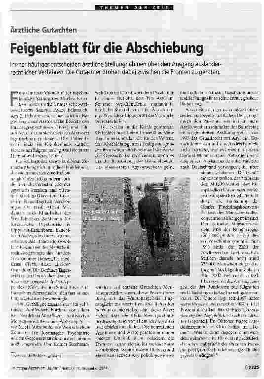 Vorschauseite 1: Feigenblatt für die Abschiebung