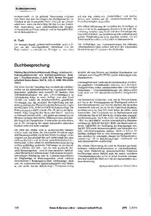 Vorschauseite 6: Bundesfreiwilligendienstverhältnis und Arbeitsmarktneutralität