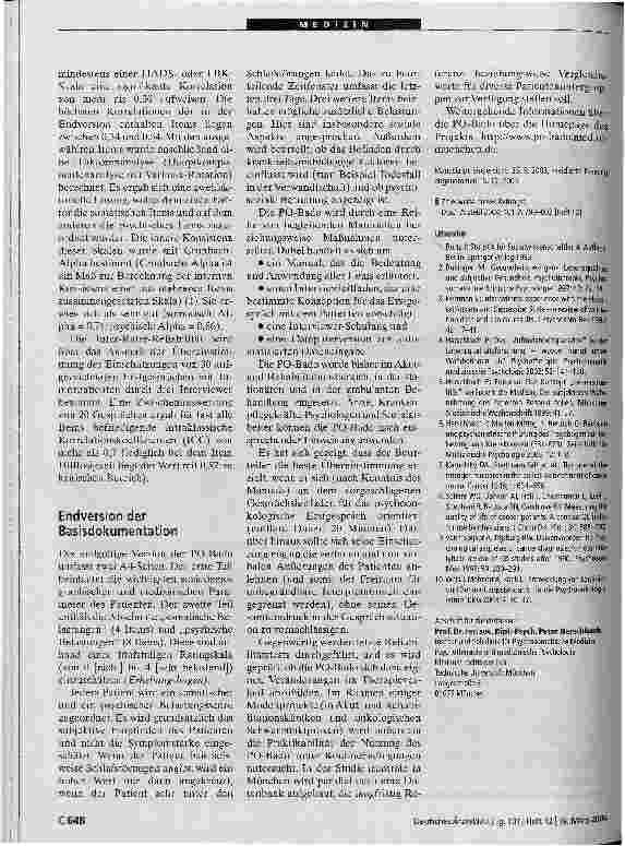 Vorschauseite 4: Einheitliche Beschreibung des subjektiven Befindens von Krebspatienten