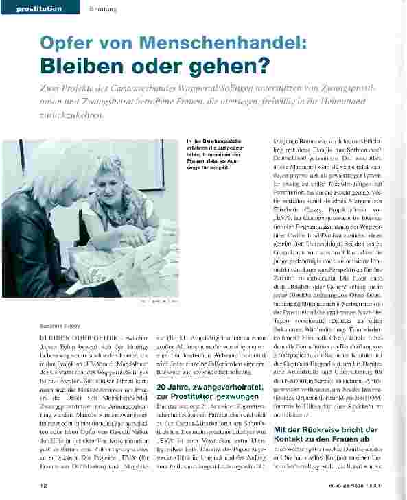 Vorschauseite 1: Opfer von Menschenhandel:Bleiben oder gehen?