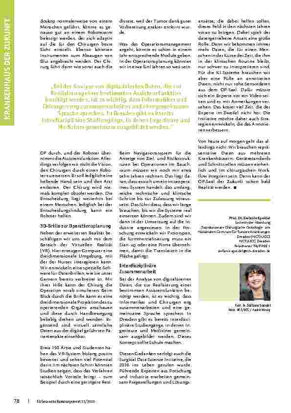 Vorschauseite 3: Intelligente Hilfen für die Krebschirurgie: KI-Assistenz im Operationssaal der Zukunft