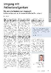 Vorschauseite 1: Umgang mit Patienteneigentum: Wie kann eine Regelung zum Umgang mit Patienteneigentum insbesondere Mitarbeitende schützen?