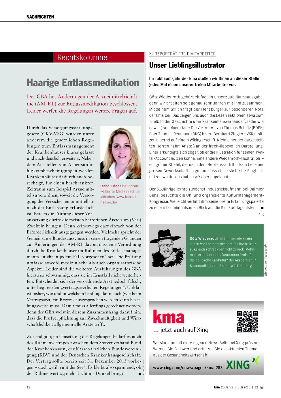 Vorschauseite 1: Haarige Entlassmedikation