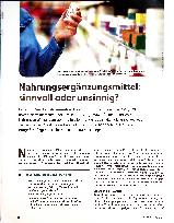 Vorschauseite 1: Nahrungsergänzungsmittel sinnvoll oder unsinnig?