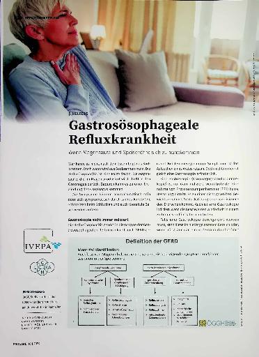 Vorschauseite 1: Gastrosophagale Refluxkrankheit: Wenn Magensäure und Speiseröhre sich zu nahekommen