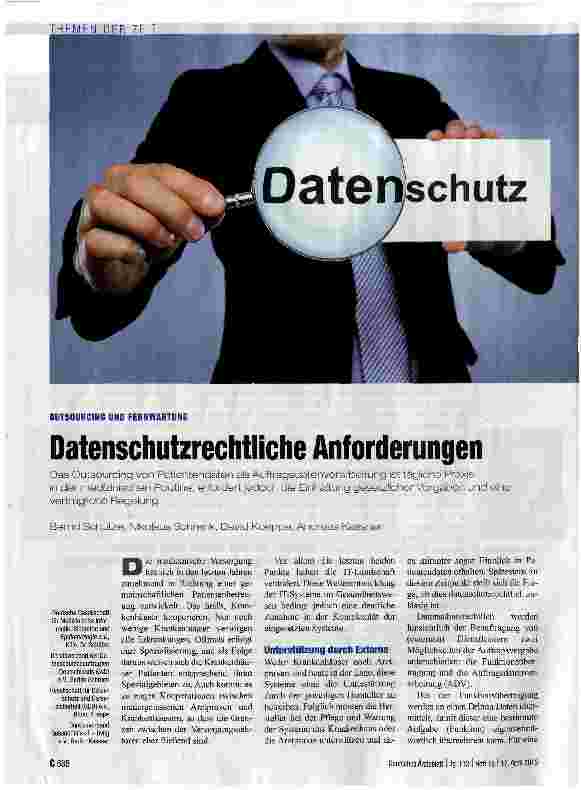 Vorschauseite 1: Datenschutzrechtliche Anforderungen