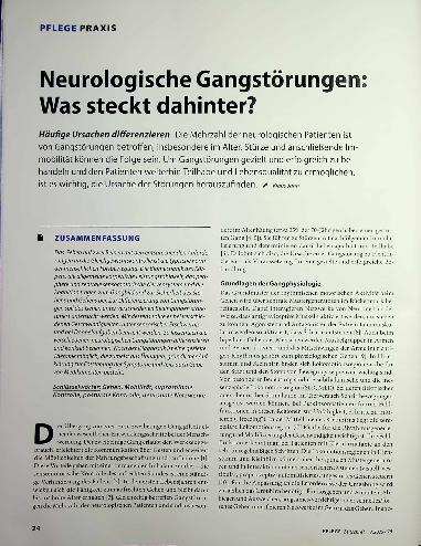 Vorschauseite 1: Neurologische Gangstörungen: Was steckt dahinter?