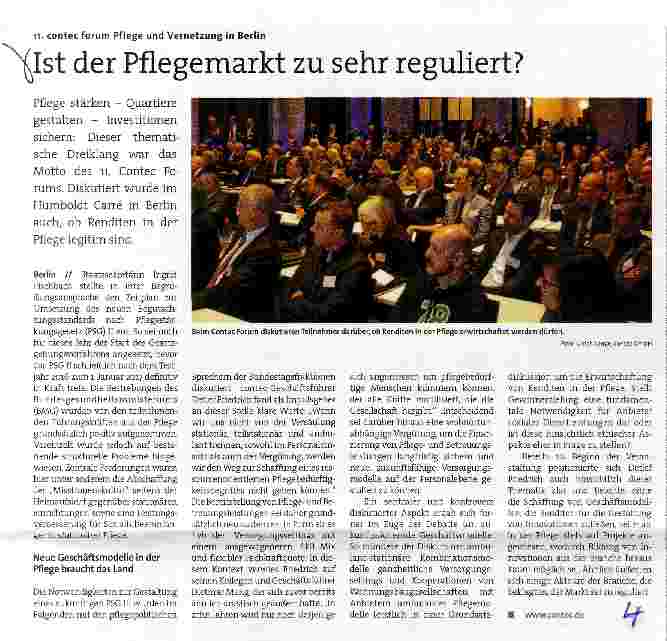 Vorschauseite 1: Ist der Pflegemarkt zu sehr reguliert?