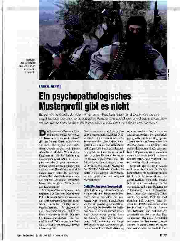 Vorschauseite 1: Ein psychopathologisches Musterprofil gibt es nicht