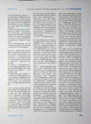 Vorschauseite 3: Zur Anrechnung der Pflegezulage auf die persönliche Zulage gemäß § 6 Abs. 1 Satz 1 TV UmBw