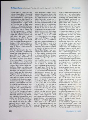 Vorschauseite 6: Zur Anrechnung der Pflegezulage auf die persönliche Zulage gemäß § 6 Abs. 1 Satz 1 TV UmBw