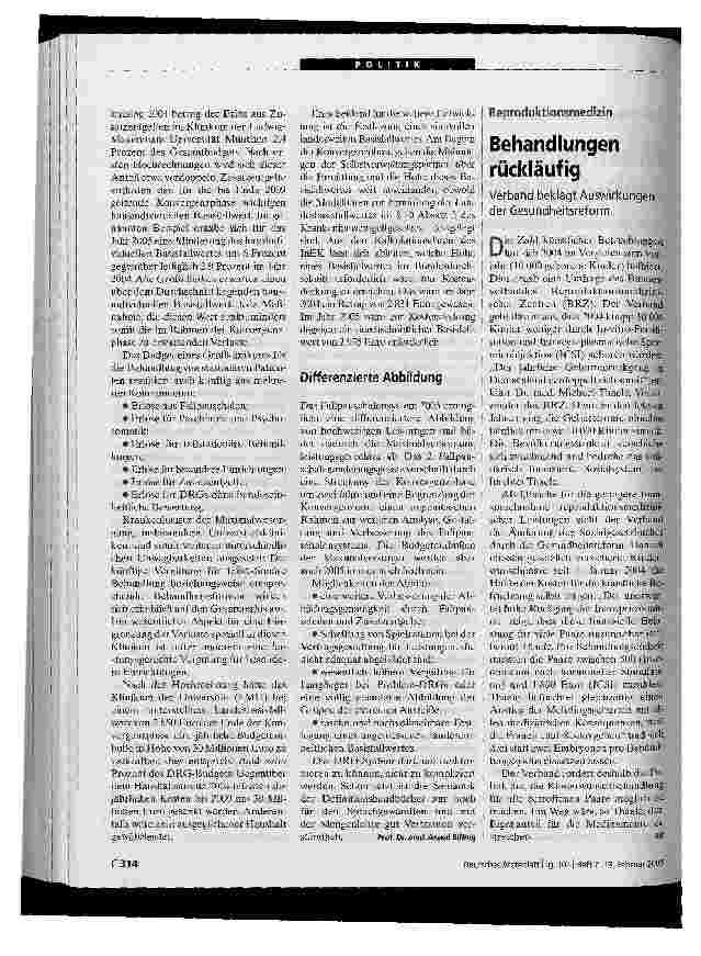 Vorschauseite 2: Maximalversorger -Einbußen noch hochAuswirkungen des Fallpauschalenkataloges für 2005 und des 2. Fallpauschalenänderungsgesetzes 2004