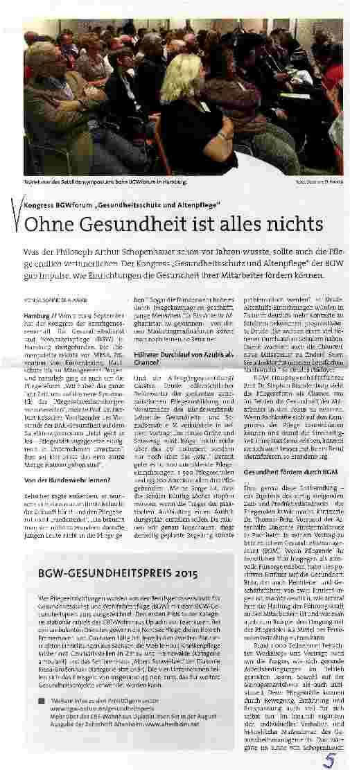 Vorschauseite 1: Ohne Gesundheit ist alles nichts