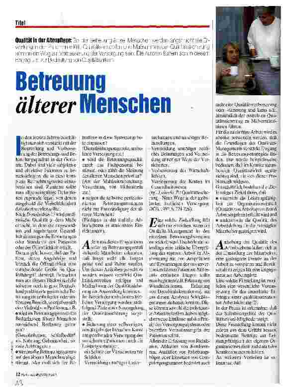 Vorschauseite 1: Betreuung älterer Menschen