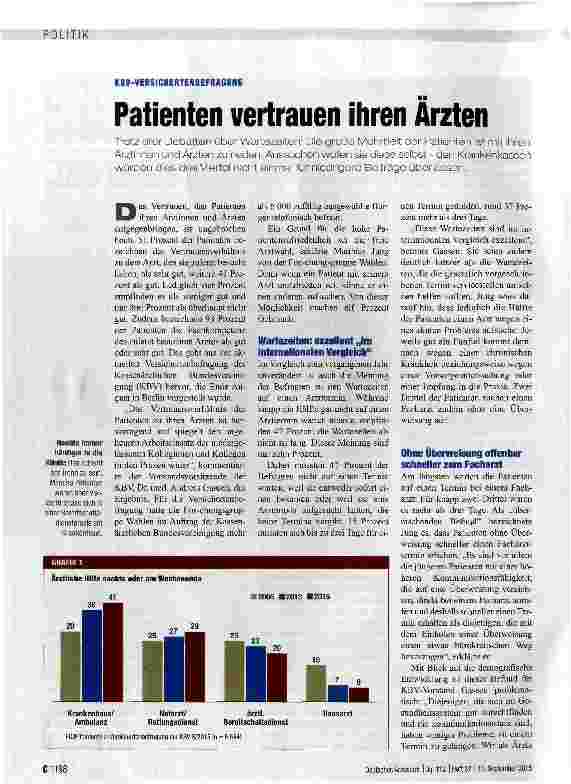 Vorschauseite 1: Patienten vertrauen ihren Ärzten