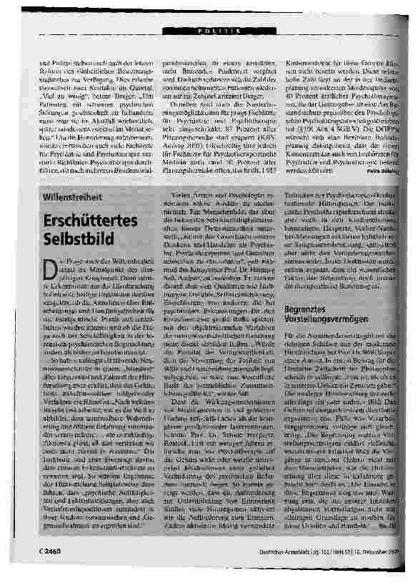 Vorschauseite 2: Ambulante Versorgung psychisch KrankerGrundversorgung gefährdet