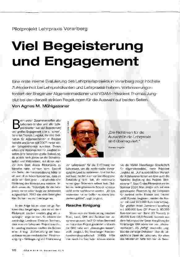 Vorschauseite 1: Viel Begeisterung und Engagement