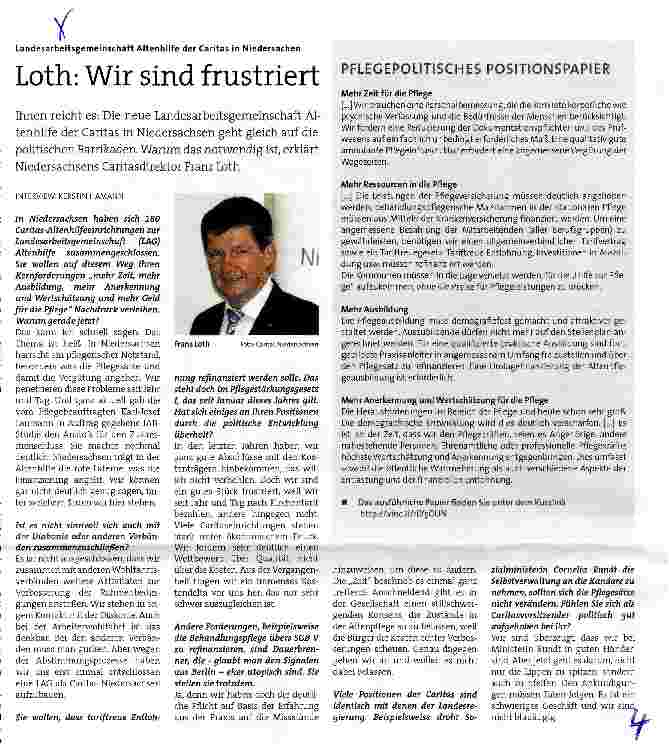 Vorschauseite 1: Loth: Wir sind frustriert