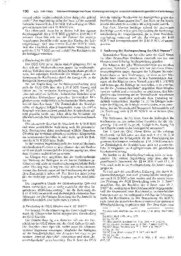 Vorschauseite 4: Rechtswegzuweisung nach § 51 Abs. 2 SGG bei unlauterem Wettbewerb gesetzlicher Krankenkassen