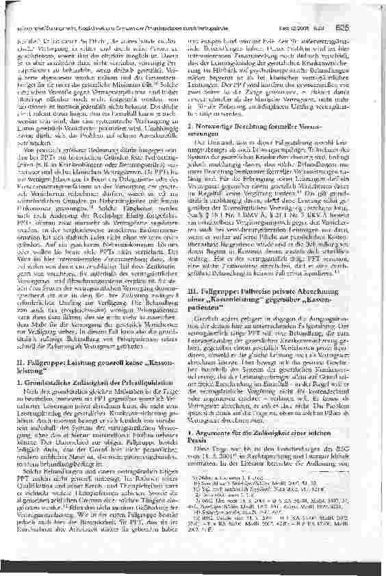 Vorschauseite 3: Möglichkeit und Grenzen der Privatliquidation durch Vertragsärzte am Beispiel psychologischer Psychotherapeuten