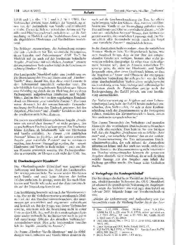 Vorschauseite 2: Nicht nur eine Frage des guten Geschmacks Die „Teekannen-Entscheidung des EuGH und deren mögliche Auswirkungenauf die künftige Rechtspraxis