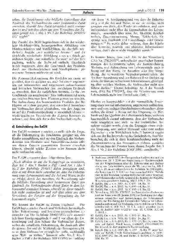 Vorschauseite 3: Nicht nur eine Frage des guten Geschmacks Die „Teekannen-Entscheidung des EuGH und deren mögliche Auswirkungenauf die künftige Rechtspraxis