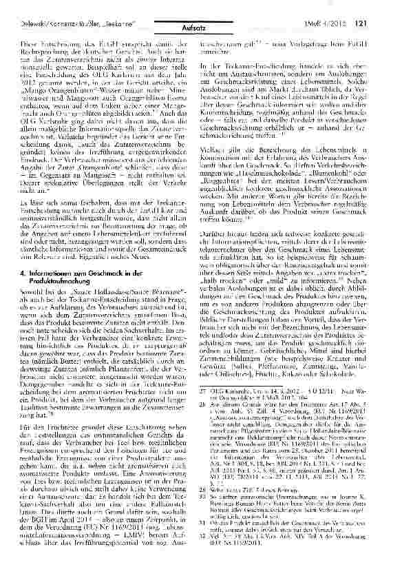 Vorschauseite 5: Nicht nur eine Frage des guten Geschmacks Die „Teekannen-Entscheidung des EuGH und deren mögliche Auswirkungenauf die künftige Rechtspraxis
