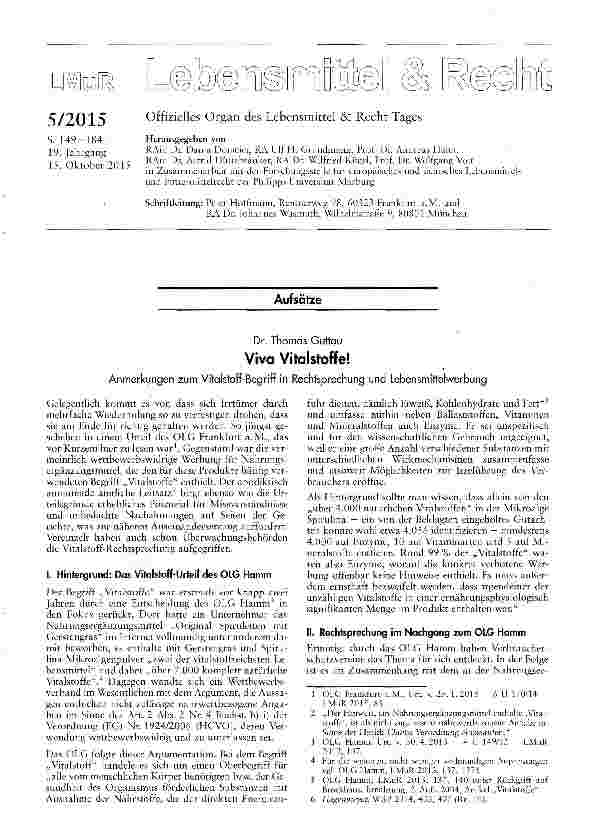 Vorschauseite 1: Viva Vitalstoffe!