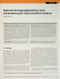 Vorschauseite 1: Regionale Versorgungsgestaltung: keine Standardlösung für unterschiedliche Probleme