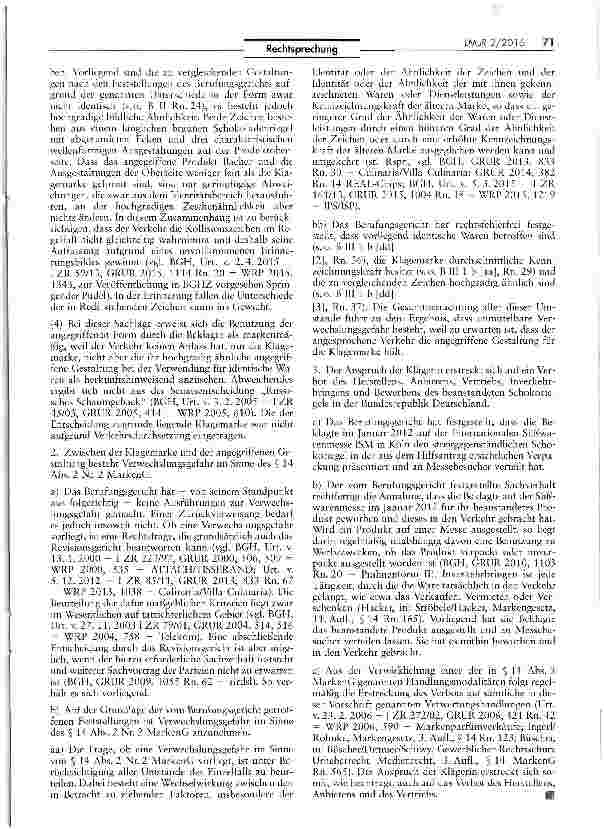 Vorschauseite 5: Wahrnehmung der angegriffenen Gestaltung als herkunftshinweisend durch den Verkehr (Bounty)