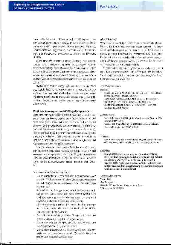 Vorschauseite 4: Begleitung der Bezugspersonen von Kindern mit einem schwerkranken Elternteil