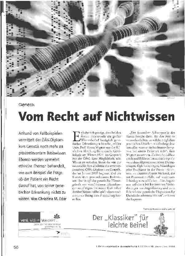 Vorschauseite 1: Vom Recht auf Nichtwissen