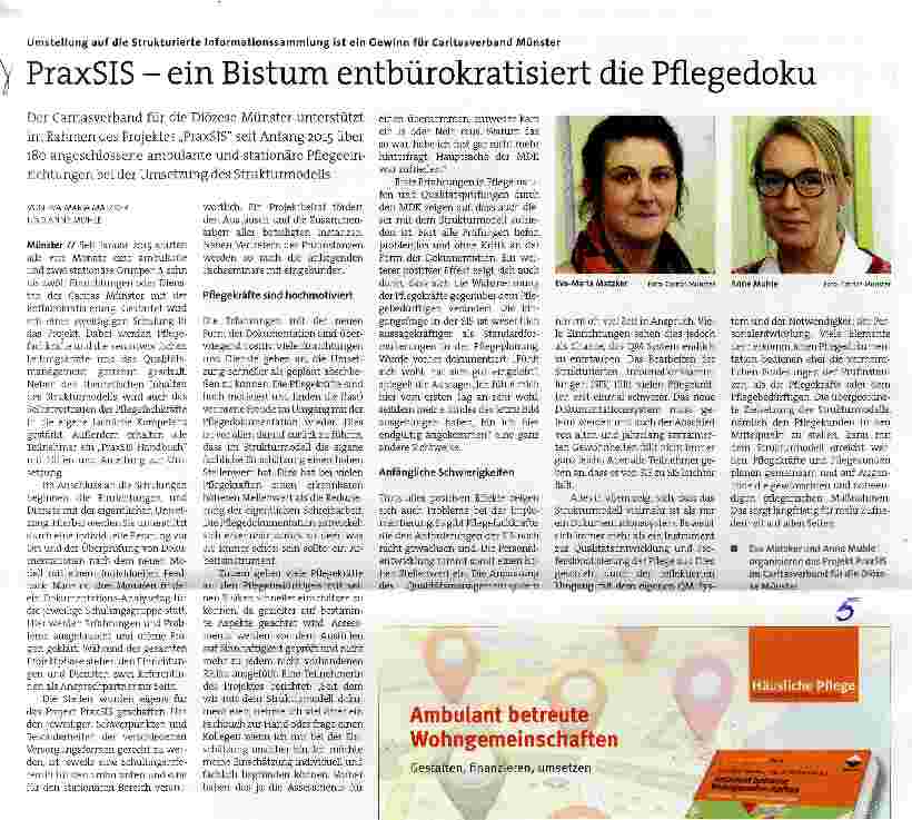 Vorschauseite 1: PraxSIS ein Bistum entbürokratisiert die Pflegedokumentation