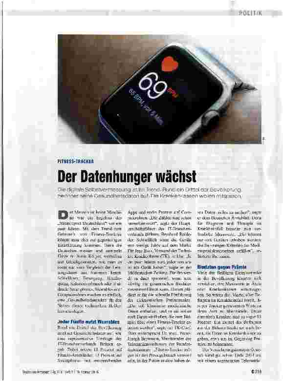 Vorschauseite 1: Der Datenhunger wächst