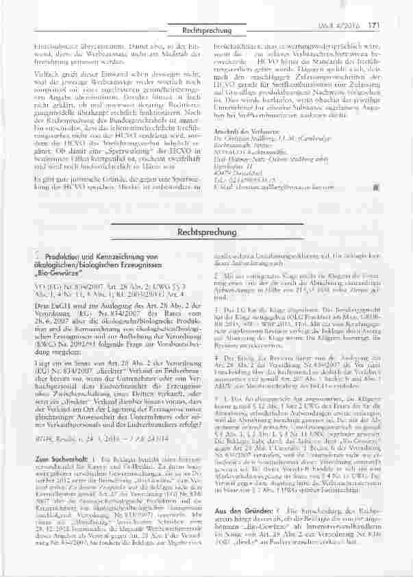 Vorschauseite 1: Produktion und Kennzeichnung von ökologischen/biologischen Erzeugnissen „Bio-Gewürze