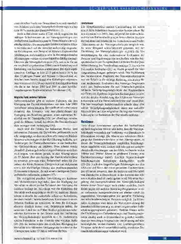 Vorschauseite 5: Rückgang der Inzidenz und Mortalität von Darmkrebs in Deutschland