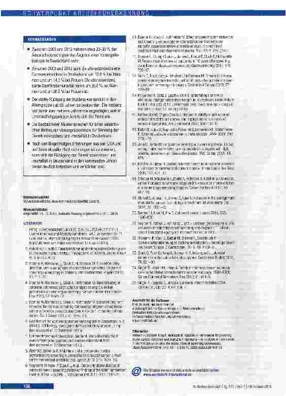 Vorschauseite 6: Rückgang der Inzidenz und Mortalität von Darmkrebs in Deutschland
